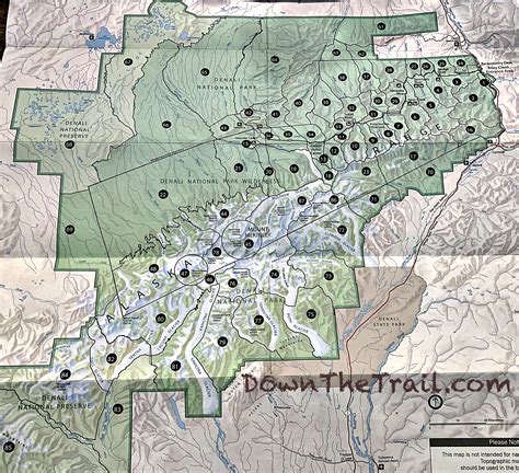 denali backcountry units map - DownTheTrail.com