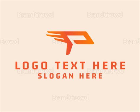 Modern Speed Wings Letter P Logo | BrandCrowd Logo Maker