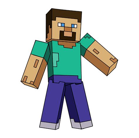 Cách vẽ Steve trong Minecraft - Vẽ.vn