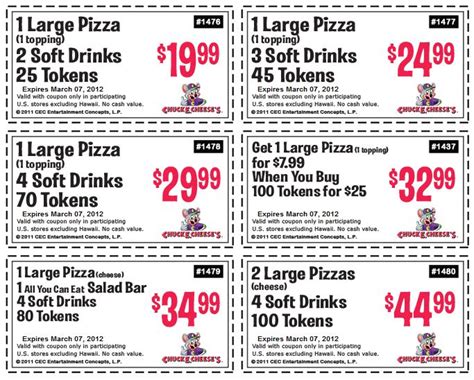 Chuck E Cheese Printable Coupons