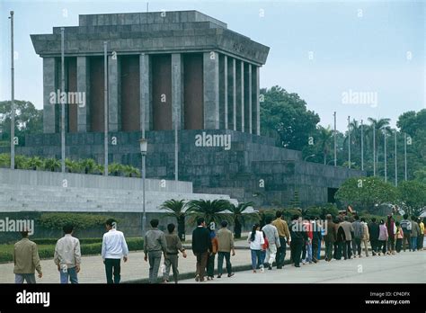 Viet Nam - Hanoi. The mausoleum of Ho Chi Minh, holds the embalmed body ...