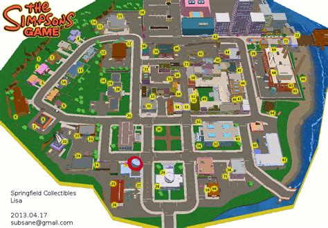 The Simpsons Game Lisa Springfield Collectible Map (GIF) - Neoseeker Walkthroughs