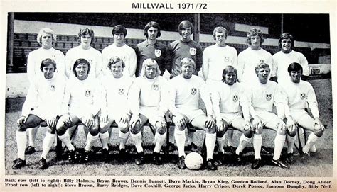 Millwall team group in 1971-72. | Steve brown, Millwall, Holmes