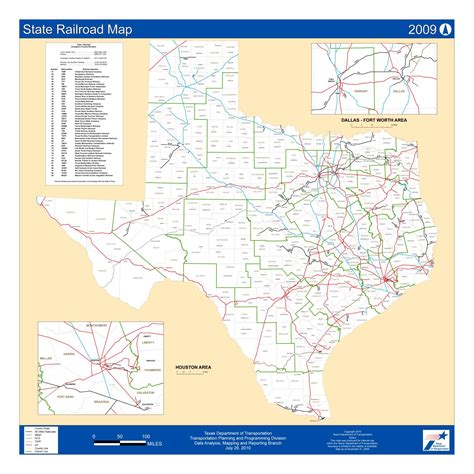 Texas State Railroad Map: 2009 - The Portal to Texas History