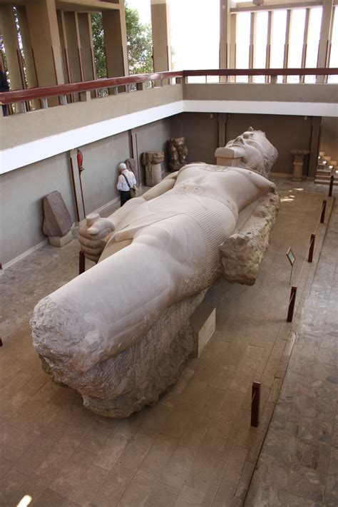 Ramses II colossal statue in the Memphis open air museum in Egypt. Colossus of Ramesses II The ...