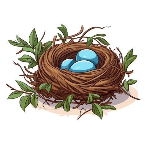 Premium Photo | Nest png in illustration style