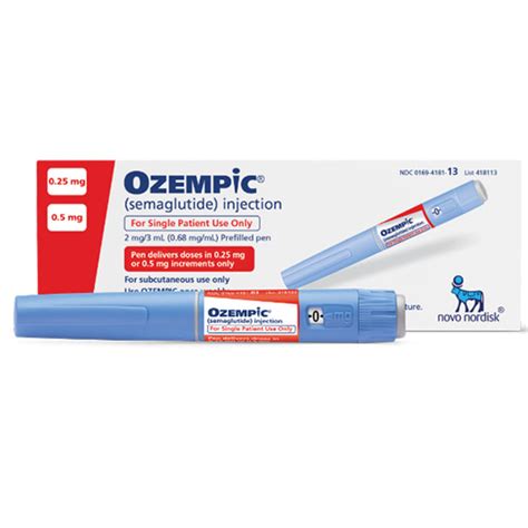 Ozempic (Semaglutide Injection) 0.25mg or 0.5mg Single-Patient-Use Pen ...