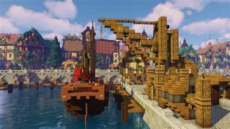 Minecraft Medieval Docks | Construção de minecraft, Ideias de minecraft ...