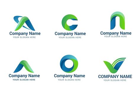 Free Vector | Set of gradient a logo templates