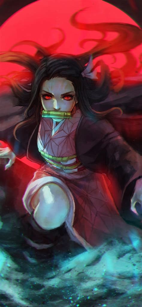 1242x2688 Resolution Nezuko Kamado 4K Art Iphone XS MAX Wallpaper - Wallpapers Den