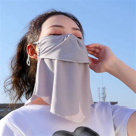 Buy Summer Face Scarves Golf Outdoor Bib Face Cover Neck Wrap Cover Ice ...