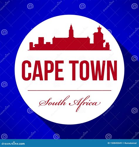 Vector Graphic Design of Cape Town City Skyline Stock Illustration - Illustration of country ...