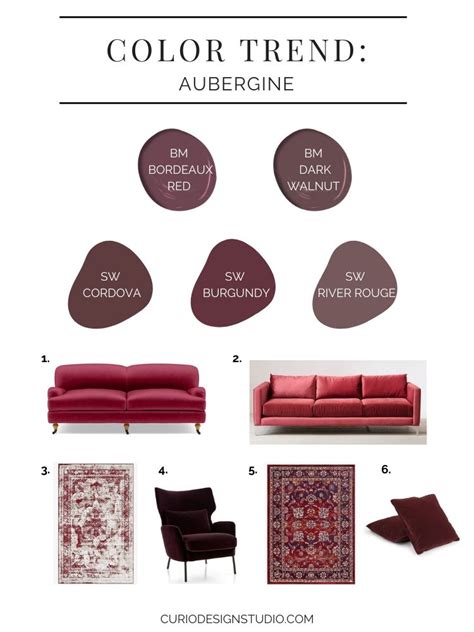 COLOR TREND ALERT: AUBERGINE | Curio Design Studio