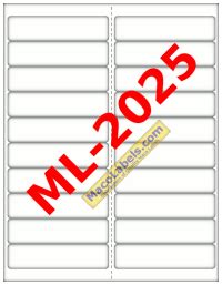 MACO ML-2025 White 4" X 1" Address Labels, 20 Labels Per Sheet, 25 She – Macolabels