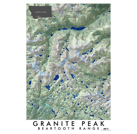 Granite Peak Montana Map — Mitchell Geography