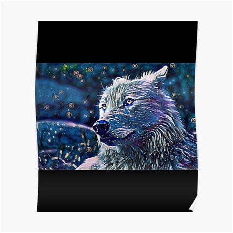 "Galaxy Wolf Abstract painting " Poster for Sale by DogsandUnicorn | Redbubble