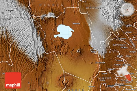 Physical Map of NAIVASHA