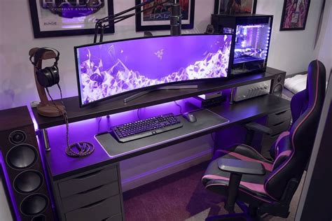 The Top 31 Gaming Desk Ideas | Gaming room setup, Gaming desk, Small game rooms