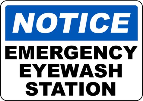 Emergency Eye Wash Station Sign - Get 10% Off Now