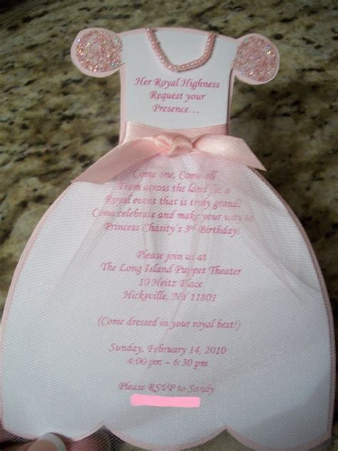 Princess Dress Invitation Templates