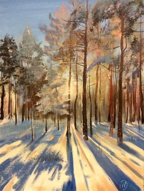 Winter sun | Winter sun, Watercolor art, Art