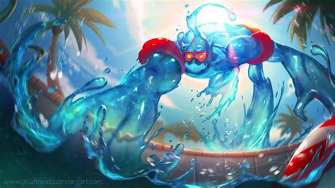 League of Legends: Pool Party Zac by GisAlmeida on DeviantArt