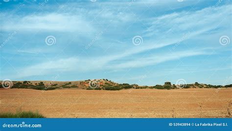 Mancha landscape stock photo. Image of hill, rural, horizon - 53943894