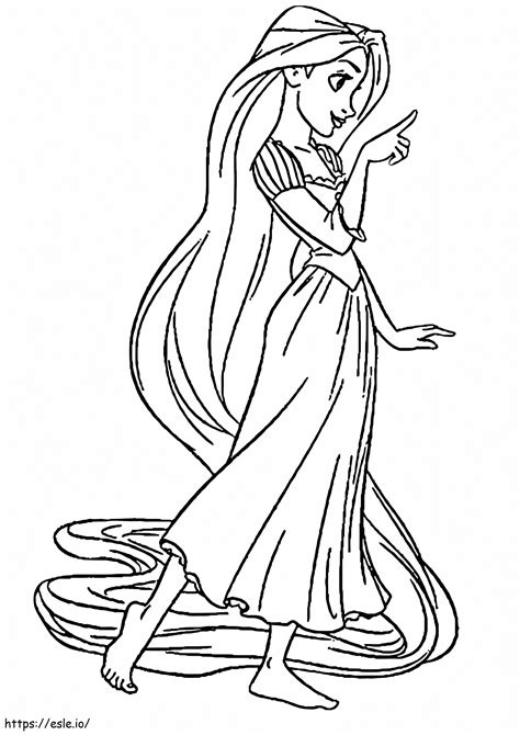 Basic Rapunzel coloring page