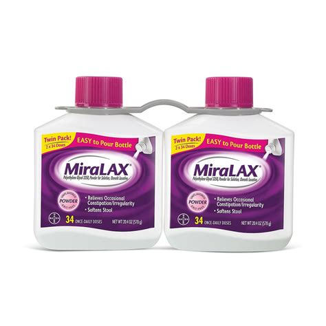 miralax twin pack (2 bottles x 34 doses) by miralax - Walmart.com ...