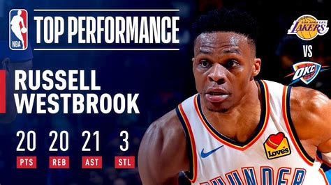 Russell Westbrook Becomes 2nd-EVER To Post 20p/20a/20r In A Game! | April 2, 2019 - YouTube