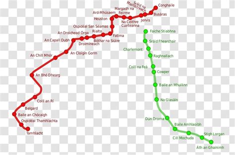 Dublin Luas Trolley Light Rail Transport - Diagram - Map Transparent PNG