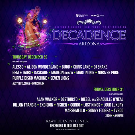 Decadence Arizona Announces Massive NYE Lineup With Marshmello, Excision, Alison Wonderland ...