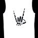 Rock on Skeleton Hand Cutout Tank Top / Sleeveless Metal Head Cut Out ...