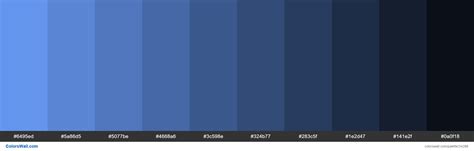Shades of Cornflower Blue #6495ED | Hex Color Palette