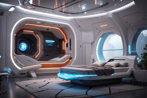 Premium AI Image | Cinematic Escape Pod Design a Futuristic Bedroom ...