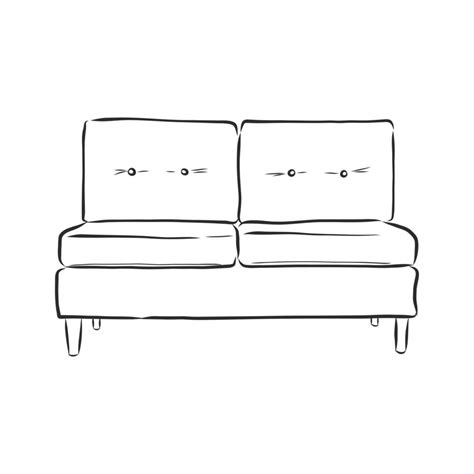 sofa vector sketch 8917641 Vector Art at Vecteezy