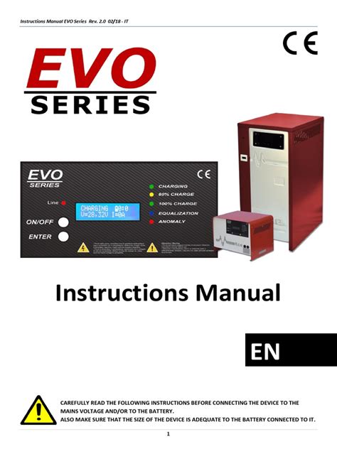 EVO Series User Manual en | PDF | Battery Charger | Alternating Current