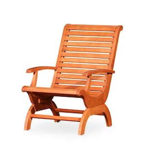 Brown Stained Weather Resistant Eucalyptus Wood Outdoor Lounge Chair with Grey Wicker 21250 ...