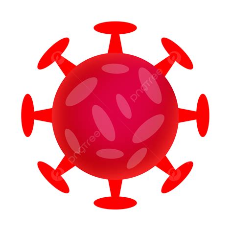 Red Virus Clipart Transparent Background, Cartoon Virus Shape Red ...