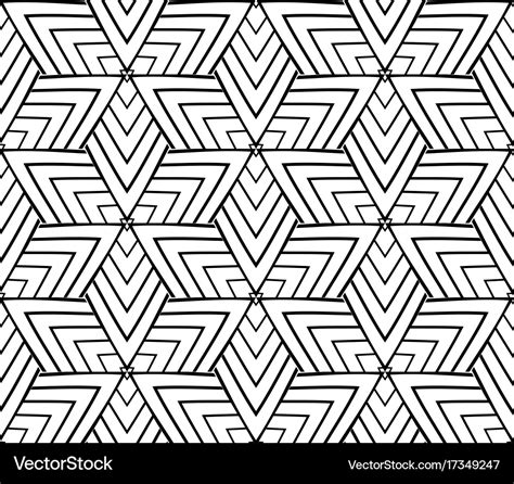 Seamless black and white geometric pattern Vector Image