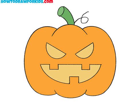 How to Draw a Jack-o'-lantern - Easy Drawing Tutorial For Kids