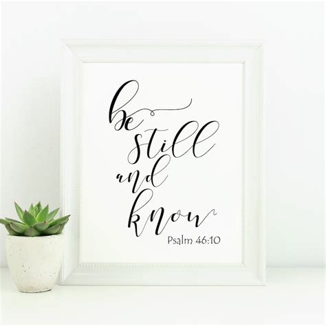 Be Still and Know Wall Art Psalm 46 10 Sign Christian Wall - Etsy