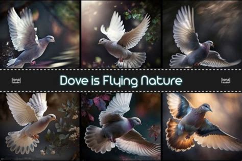 Dove is Flying Nature Background Graphic by lionalstudio · Creative Fabrica