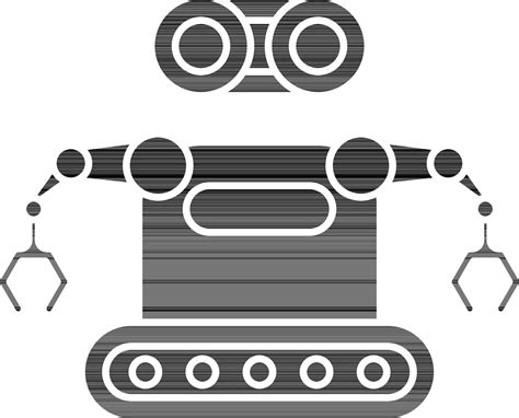 Robot Icon In black and white Color. 24470207 Vector Art at Vecteezy