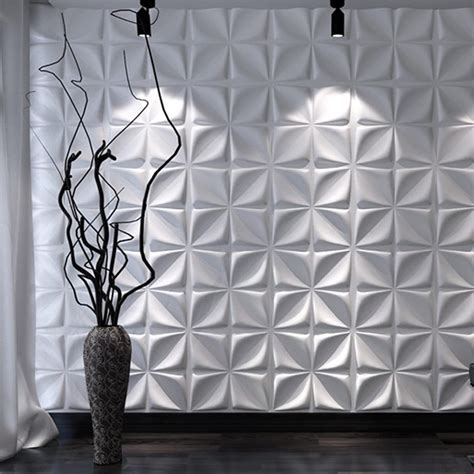 Art3d Decorative 3D Wall Panels Textured 3D Wall Covering White, 3 Sq ...