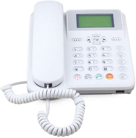 Hello Dream ® ETS 5623 GSM SIM Card enabled Wireless Rechargeable Corded Landline Phone (White ...