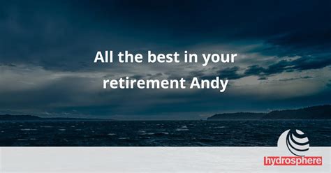 Hydrosphere's founder and Director, Andy Reid announces retirement