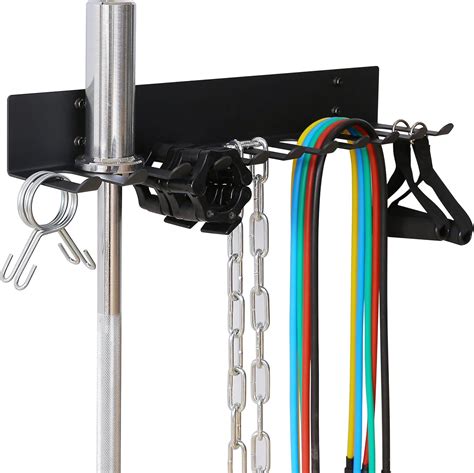 Gym Storage Rack Resistance Band Rack Wall Mount Barbell Rack Heavy Duty Home Gym Storage Rack ...