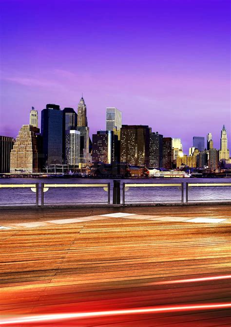 Downtown Brooklyn skyline in New York City at night | Stock image ...