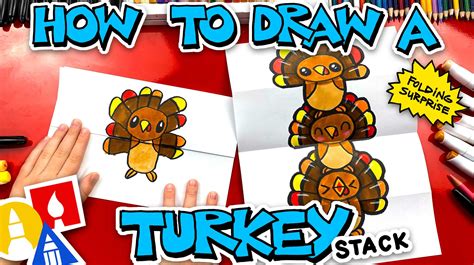 How To Draw A Turkey Stack For Thanksgiving | Art for kids hub, Thanksgiving kids, Art for kids